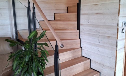 Escalier sur mesure avec contremarche et limon z 